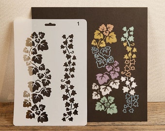Bullet Journal Stencil, leaf stencil, masking stencil, Planner Stencil, Journal Stencils, Weekly Planner, Stencil Template, Filofax, planner