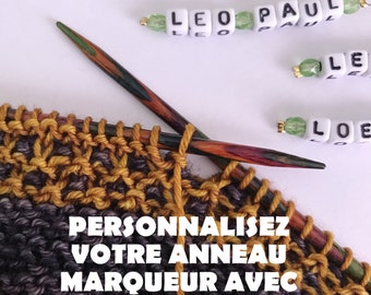 Anneau marqueur pour tricot A PERSONNALISER