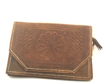 Petite pochette imitation cuir vintage