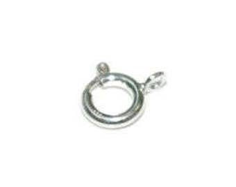 10 Pieces sterling silver spring clasp with open rings