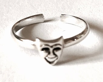 Sterling Silver Theatre Symbol Toe Ring