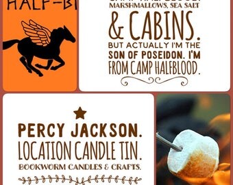 Percy Jackson and the Olympians duo candle set - Camp Halfblood and Camp Jupiter