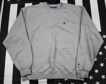 Vintage 90s Champion crew neck sweatshirt Size L/XL Oversized DISTRESSED