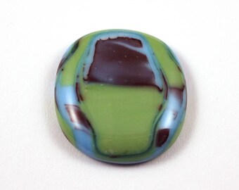 Stained Glass Cabochon - Blue Green Purple