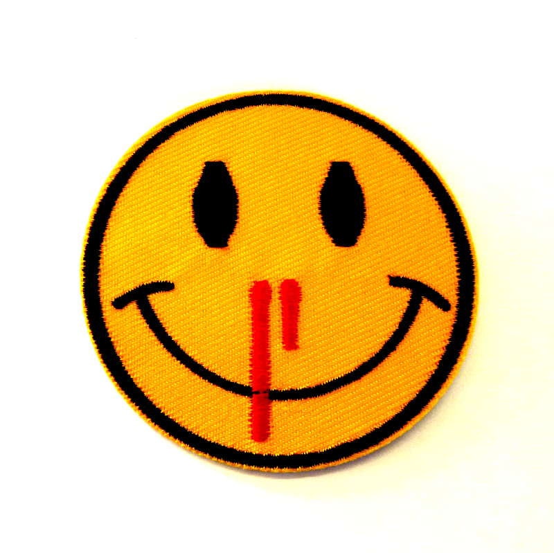 Bleeding Nose Emoji Iron on Patch H213 from Whatahappyspace on Etsy Studio