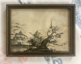 Vintage Pen & Ink Drawing