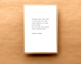 Barack Obama Typewriter Quote 4x6