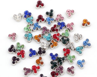 Birthstone Charms ~ Living Locket ~ Mickey Ears ~ Disney Lover ~ Mickey Necklace ~ Disney Jewelry ~ Disney Charm Necklace ~ Disney Fan