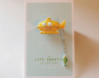 Jacqueline Deep Search Pin / Brooch - The Life Aquatic with Steve Zissou / Wes Anderson Pin / Jewerly / Submarine Pin / CHRISTMAS IN JULY