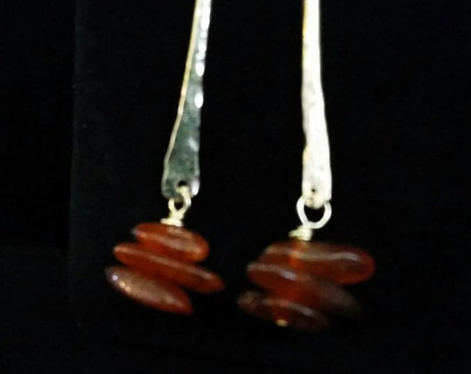 Amber and Hand Formed 14K GF Wire