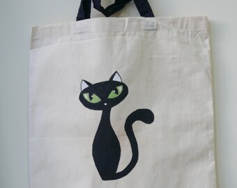 Items similar to Crazy Cat Lady Tote -- embroidered on a canvas tote ...