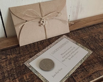 1967 Lucky Sixpence Gift // 50th Birthday Gift // Golden Wedding Gift - FREE UK DELIVERY