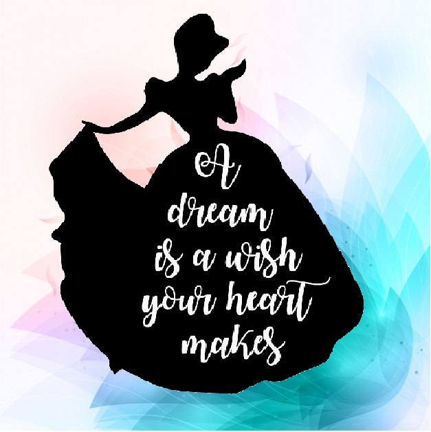 Download Cinderella a dream is a wish your heart makes silhouette