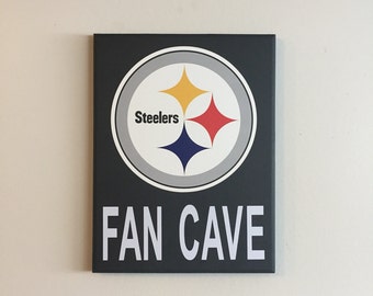 Pittsburgh Steelers Fan Cave Wood Sign / Pittsburgh Steelers Wood Sign / Pittsburgh Steelers Fan Sign / Pittsburgh Steelers Decor