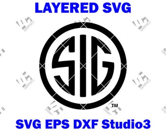 Sig Sauer Logo - Cutting File in SVG, EPS, DXF, and Studio3 - Cricut, Silhouette Cameo Studio - Make The Cut - Instant Download