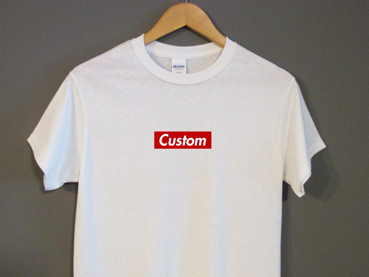 Supreme Custom Red Box Logo T-Shirt Hype Big Sean Tumblr