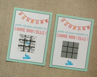 Message redial pregnancy announcement card