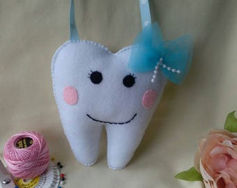 Felt tooth fairy pillow, cushion,