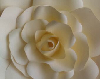 Large Rose paper flower template