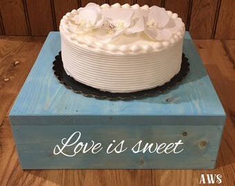 18"x18" Rustic Wood Cake Stand, 18 inch Rustic Antique Cupcake Stand, Cupcake Stand, Cake Stand, Country Wedding, Wood Cake Stand, Wedding
