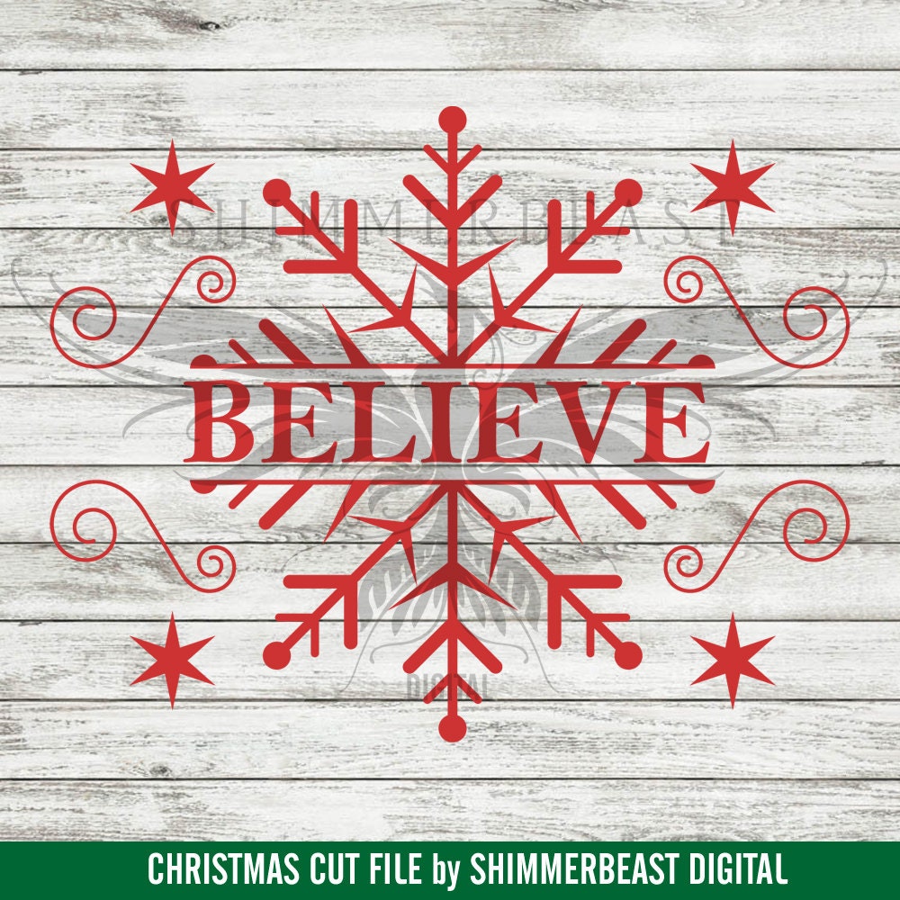 Download Christmas SVG Cut File Believe svg Believe Christmas svg
