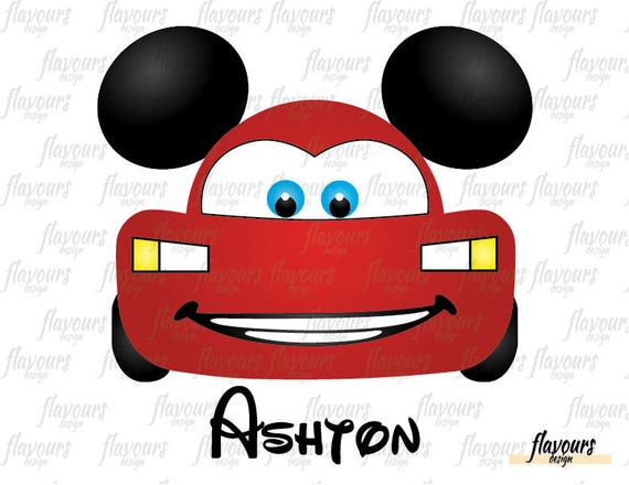 Lightning Mcqueen Ears - Cars Disney - INSTANT DOWNLOAD - Disney Mickey ...