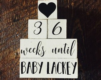 Baby countdown blocks