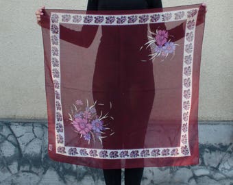 Vintage shawl scarf 1980s.