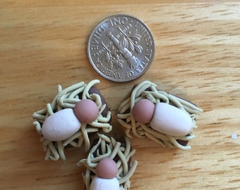 Miniature baby Jesus, cute polymer clay figurine Nativity set add-on