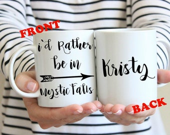 Mystic Falls Gift mystic falls mug vampire diary vampire diaries mug vampire diaries gift stefan salvatore damon salvatore