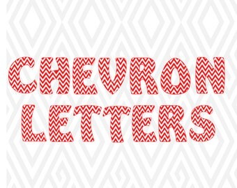 Checron Alphabet Letters/Font; Cuttable Design in SVG; DXF; PNG; Ai; Pdf; Eps