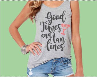 Good Times and Tan Lines SVG - Summer SVG - Silhouette File - Cut File