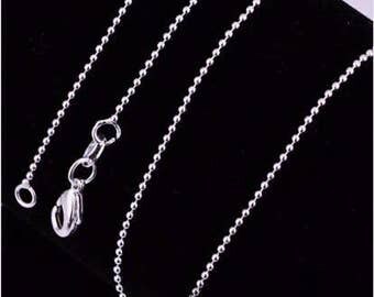 BULK Wholesale Sterling Silver .925 Ball Chain for Floating Locket or Any Pendant Charm Thin Chain All Sizes 16" 18" 20" 22" 24" 26" 28" 30"
