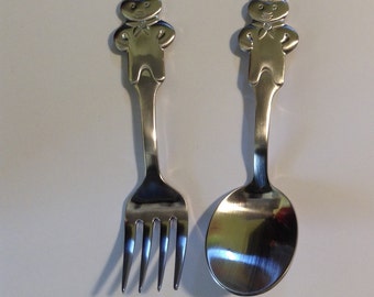 Pillsbury Doughboy Childrens Spoon & Fork Set
