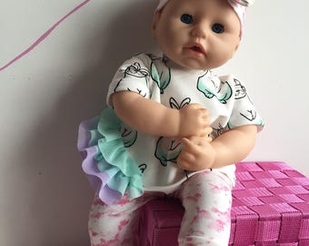 Hand made outfit for Baby Annabell, Chou Chou, Bayer Baby Piccolina or other doll till 46 cm (18 inch)