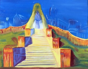Oil painting Reproduction art Oil landscape Oil abstract Modern Temple painting Oil wall art Architecture painting Architecture art Oil art