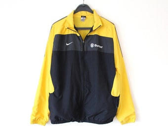 90's Nike Windbreaker Vintage Nike Sport Jacket XL Size Nike Sweatshirt Rare Nike European Model Hip Hop Streetwear Black Nike Track Jacket