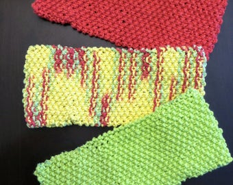 Handmade Knit Reusable Swiffer Covers Set of 3