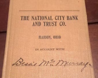 The National City Bank & Trust Co Marion OH 1925 Bank Book