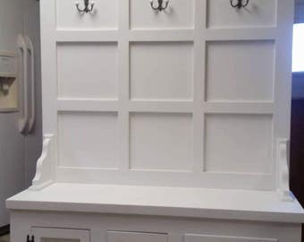 Custom made entryway bench