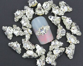10pcs/lot bijoux ongles 3d nail art rhinestone decoration nai DIY Alloy Jewelry Charm Nail Art Decoration Nail Supplies. Nail Glue.