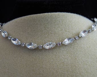 Necklace vintage marquise rhinestone