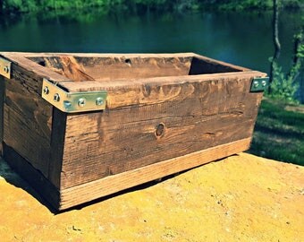 Free shipping | Rustic Planter Box | Succulents Box | Table Center Piece | Wedding Center Piece | Distressed Industrial Planter