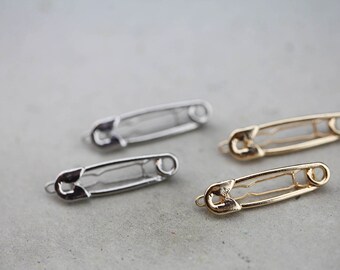 A Pair of Safety Pin-Hair Pin-Hair Clip-Hair Accessories-Sliver & Gold Hair Clip-afety Bobby Pins-Safety Hair Clip Barrette-Hair Jewelry