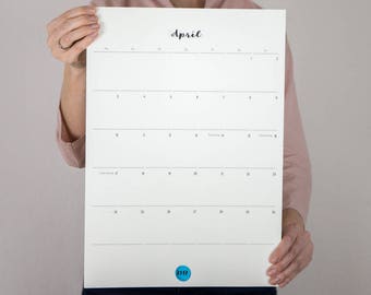 DIN A3 monthly calendar - wall calendar 2017/2018 incl. bracket