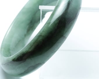Green Jade Bangles 55 mm to 60 mm. Beautifully Crafted.
