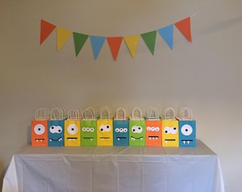 Little monster birthday party favor bags