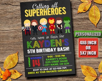 Avengers Invitation / Avengers Birthday Invitation / Avengers Invite / Avengers Party / Avengers Invite / Avengers Printable / Avengers