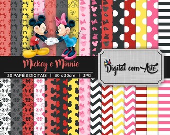 Mickey and Minnie Digital Paper