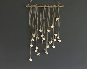 Mobile Scandinavian ~ pottery ~ rope ~ natural wood